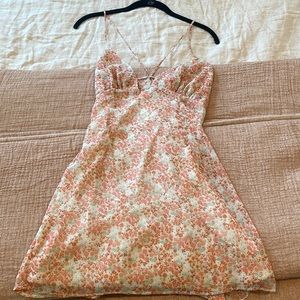 Zara floral pink dress